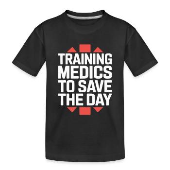 Paramedic Training Medics To Save EMS Educator - Kids' Premium Organic T-Shirt - black - Front