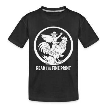 Lies die Kleingedruckte dunkle Folklore - Kinder Premium Bio T-Shirt - Schwarz - Vorne