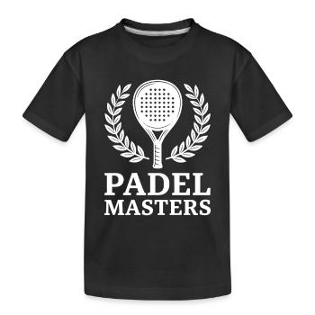Padel Masters Professional Sports Look - Kids' Premium Organic T-Shirt - black - Front