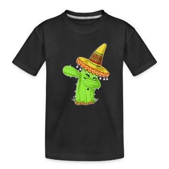 Éponge la chemise mexicaine Cactus - T-shirt bio Premium Enfant - noir - Devant