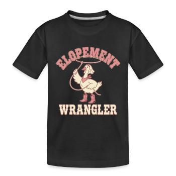 Elopement Goose Western Design - Kids' Premium Organic T-Shirt - black - Front