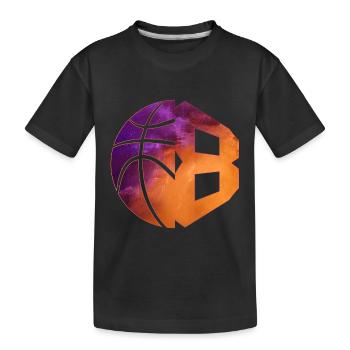 NUMMER 8 BASKETBALL 8. GEBURTSTAG - Kinder Premium Bio T-Shirt - Schwarz - Vorne