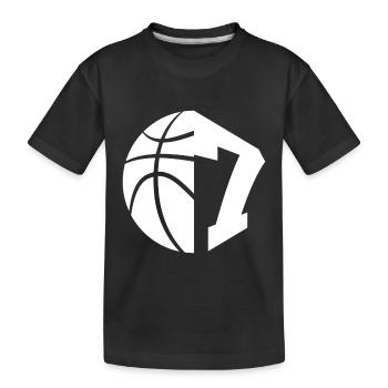NR. 7 BASKETBALL NUMMER 7 BASKETBALL 7. GEBURTSTAG - Kinder Premium Bio T-Shirt - Schwarz - Vorne