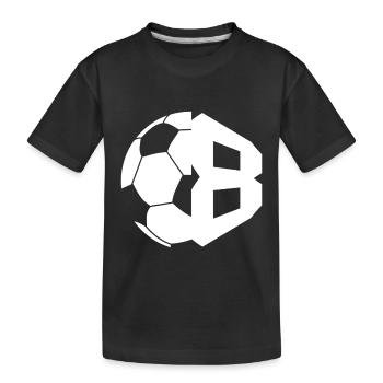 NO. 8 FOOTBALLER NUMBER 8 FOOTBALL 8TH BIRTHDAY - Kids' Premium Organic T-Shirt - black - Front