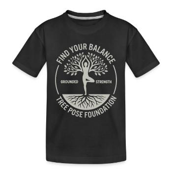 Yoga Find Your Balance Mindfulness - Kids' Premium Organic T-Shirt - black - Front