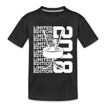 LIMITED EDITION 2018 EISHOCKEY 8. GEBURTSTAG - Kids' Premium Organic T-Shirt - black - Front