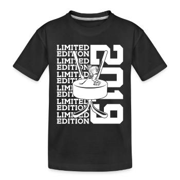 LIMITED EDITION 2019 EISHOCKEY 7. GEBURTSTAG - Kids' Premium Organic T-Shirt - black - Front