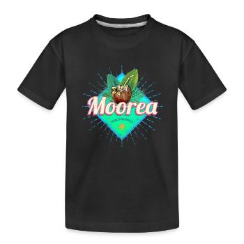 Moorea Französisch-Polynesien Insel Souvenir - Kinder Premium Bio T-Shirt - Schwarz - Vorne
