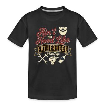 Paternité, vie de père, dire de père - T-shirt bio Premium Enfant - noir - Devant