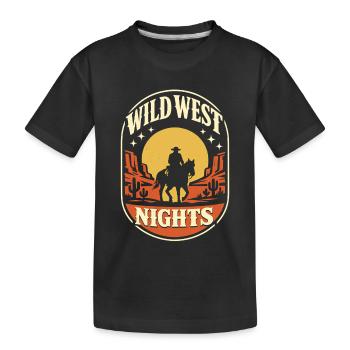 Wild West Nights - Kinder Premium Bio T-Shirt - Schwarz - Vorne