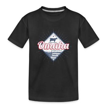 Souvenir des États-Unis à Omaha City, Nebraska - T-shirt bio Premium Enfant - noir - Devant