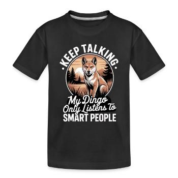 Dingo Australian Wild Dog Animal Lover Design - Kids' Premium Organic T-Shirt - black - Front
