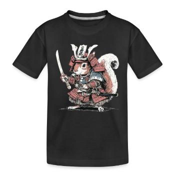 Armure Samouraï Écureuil - T-shirt bio Premium Enfant - noir - Devant