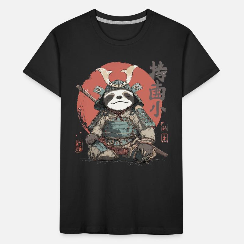 Sloth Samurai Armor Kids' Premium Organic T-Shirt