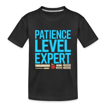 Homeroom Teacher Patience Level Expert Educator - Kinder Premium Bio T-Shirt - Schwarz - Vorne