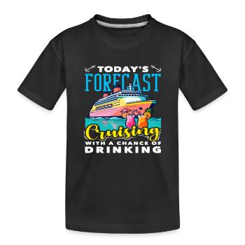 Prédiction : Probabilité de consommation d’alcool en croisière - T-shirt bio Premium Enfant - noir - Devant
