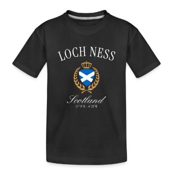 Couronne des armoiries du Loch Ness en Écosse – Souvenir de voyage - T-shirt bio Premium Enfant - noir - Devant