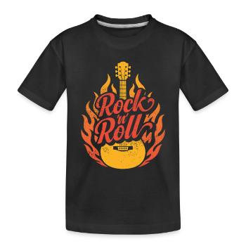 Rock and Roll - Kids' Premium Organic T-Shirt - black - Front