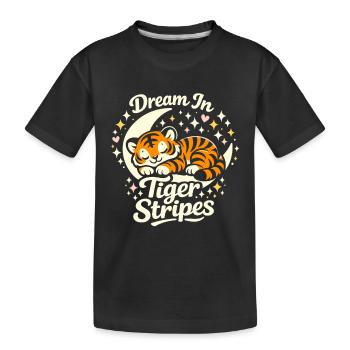 Traumtiger - Kinder Premium Bio T-Shirt - Schwarz - Vorne