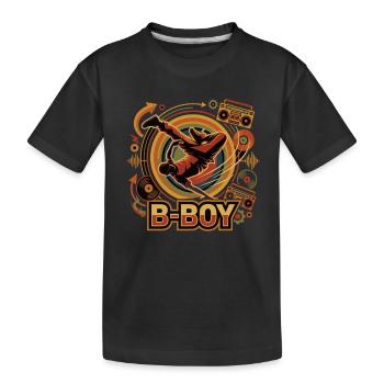Breakdance B-Boy Hip Hop Rétro Streetstyle - T-shirt bio Premium Enfant - noir - Devant