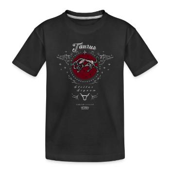 Taurus Star Crest - Kinder Premium Bio T-Shirt - Schwarz - Vorne