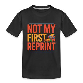Designer d’impression : pas mon premier expert en impression - T-shirt bio Premium Enfant - noir - Devant