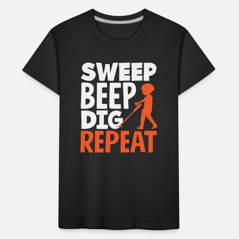 Sweep Bip Dig Repeat Détecteur de Récit Hobby T-shirt bio Premium Enfant