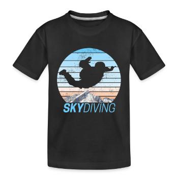 Skydiving Skydiving Sunset - Kids' Premium Organic T-Shirt - black - Front
