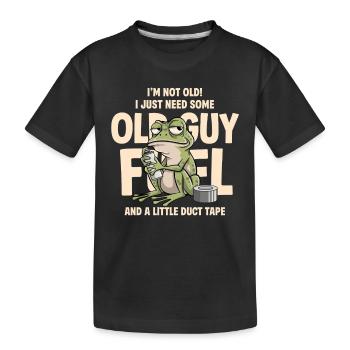 Vieux Grenouille Carburant - T-shirt bio Premium Enfant - noir - Devant