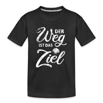 Der Weg ist das Ziel - Camino - Jakobsweg - Pilger - Kinder Premium Bio T-Shirt - Schwarz - Vorne