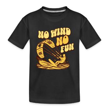 Pas de vent, pas de plaisir - T-shirt bio Premium Enfant - noir - Devant