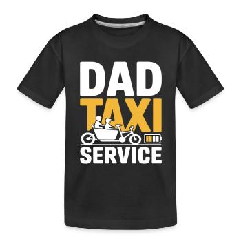 Dad Taxi Service Lastenrad Papa - Kinder Premium Bio T-Shirt - Schwarz - Vorne