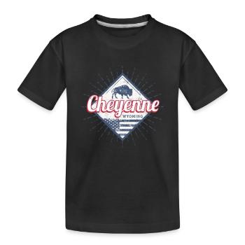Cheyenne, a town in Wyoming, United States, United States - Kids' Premium Organic T-Shirt - black - Front
