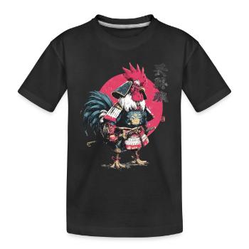 Armure samouraï coq - T-shirt bio Premium Enfant - noir - Devant