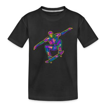 Skateboarder Skateboarder Kids Skateboard coloré - T-shirt bio Premium Enfant - noir - Devant