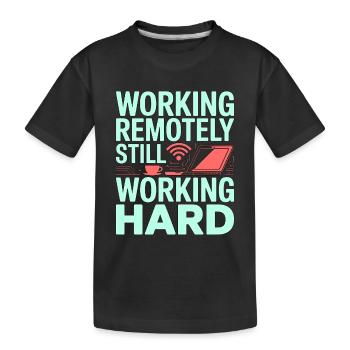 Remote Developer Working Remotely Web Programmer - Kinder Premium Bio T-Shirt - Schwarz - Vorne