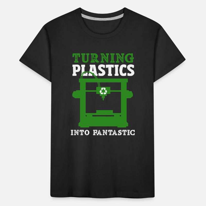 Turning Plastic Into Awesome 3D Printer Kids' Premium Organic T-Shirt