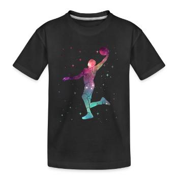 Basketball Players Basketball Players Space Basketball - Kids' Premium Organic T-Shirt - black - Front