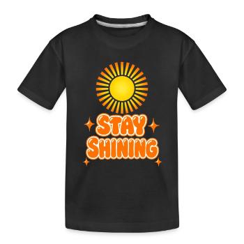 Vibrant Retro Stay Shining the Sunshine - Kinder Premium Bio T-Shirt - Schwarz - Vorne