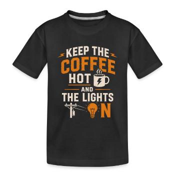 Fleißiger Monteur Kaffeesüchtig - Kinder Premium Bio T-Shirt - Schwarz - Vorne