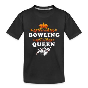 Reine du bowling : Don de Maître de la Frappe des Femmes Drôles - T-shirt bio Premium Enfant - noir - Devant