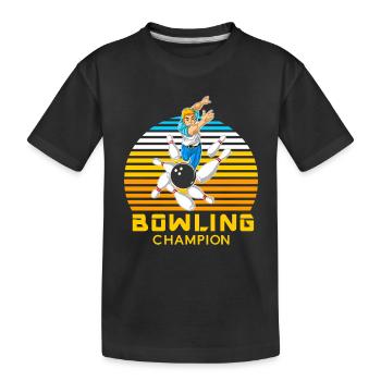 Champion de bowling Man Cadeau sportif rétro vintage - T-shirt bio Premium Enfant - noir - Devant