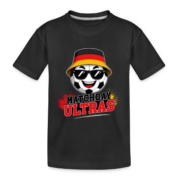 Matchday Ultras Fußball Fan Deutschland - Kinder Premium Bio T-Shirt - Schwarz - Vorne
