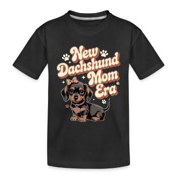Ère des Teckels Mama - T-shirt bio Premium Enfant - noir - Devant
