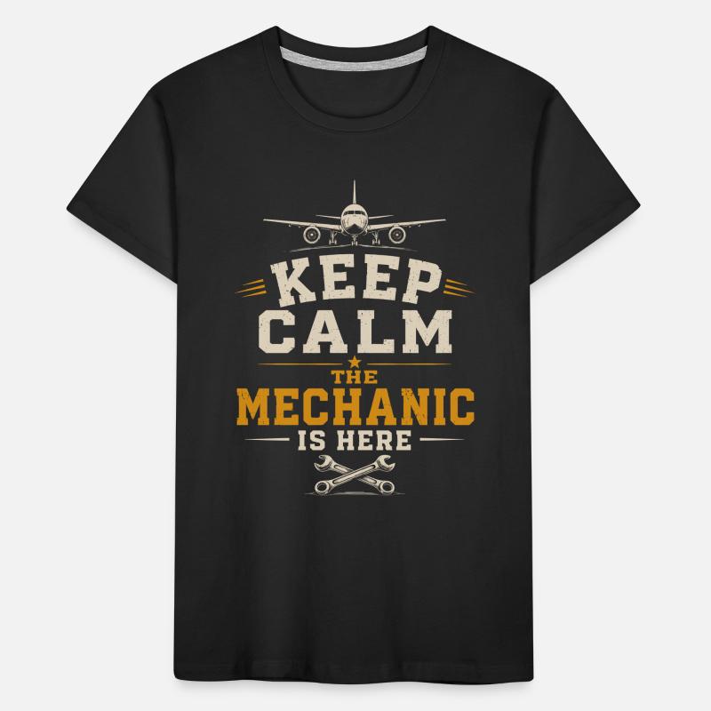 Flugzeugtechnik Luftfahrt Ingenieur Beruf Kinder Premium Bio T-Shirt