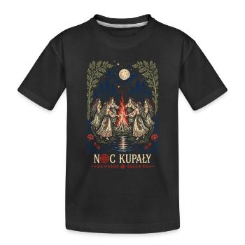 Noc Kupaly Fire Dance - Kids' Premium Organic T-Shirt - black - Front