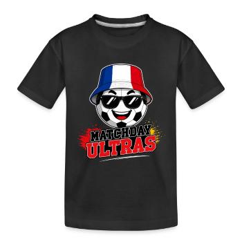 Ultras Football Fan de France pour le jour de match - T-shirt bio Premium Enfant - noir - Devant