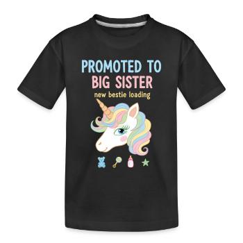 Révélation du sexe Baby Shower Équipe Grandes Sœurs Rose - T-shirt bio Premium Enfant - noir - Devant