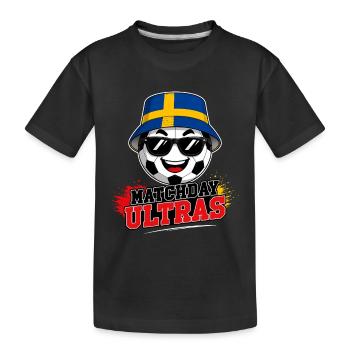 Fan de football des Ultras Match Day Suède - T-shirt bio Premium Enfant - noir - Devant