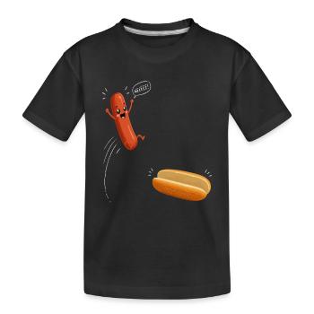 Hot-dogs, saucisses, barbecue, grill, barbecue - T-shirt bio Premium Enfant - noir - Devant